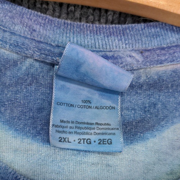 Colortone Men's Clearwater Beach T-Shirt Multi 2XL Tie Dye Sugar Skull Graphic - Picture 10 of 13